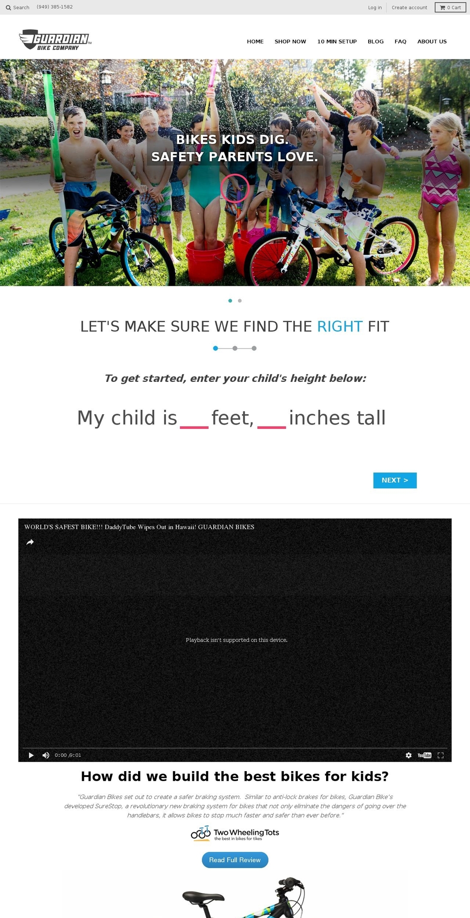 Current Store Shopify theme site example guardianbike.com