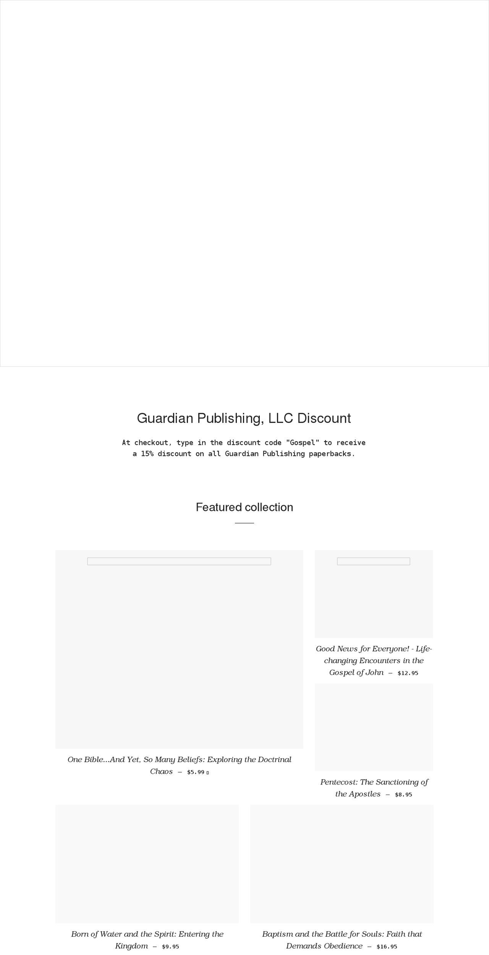 guardianpublishingllc.com shopify website screenshot