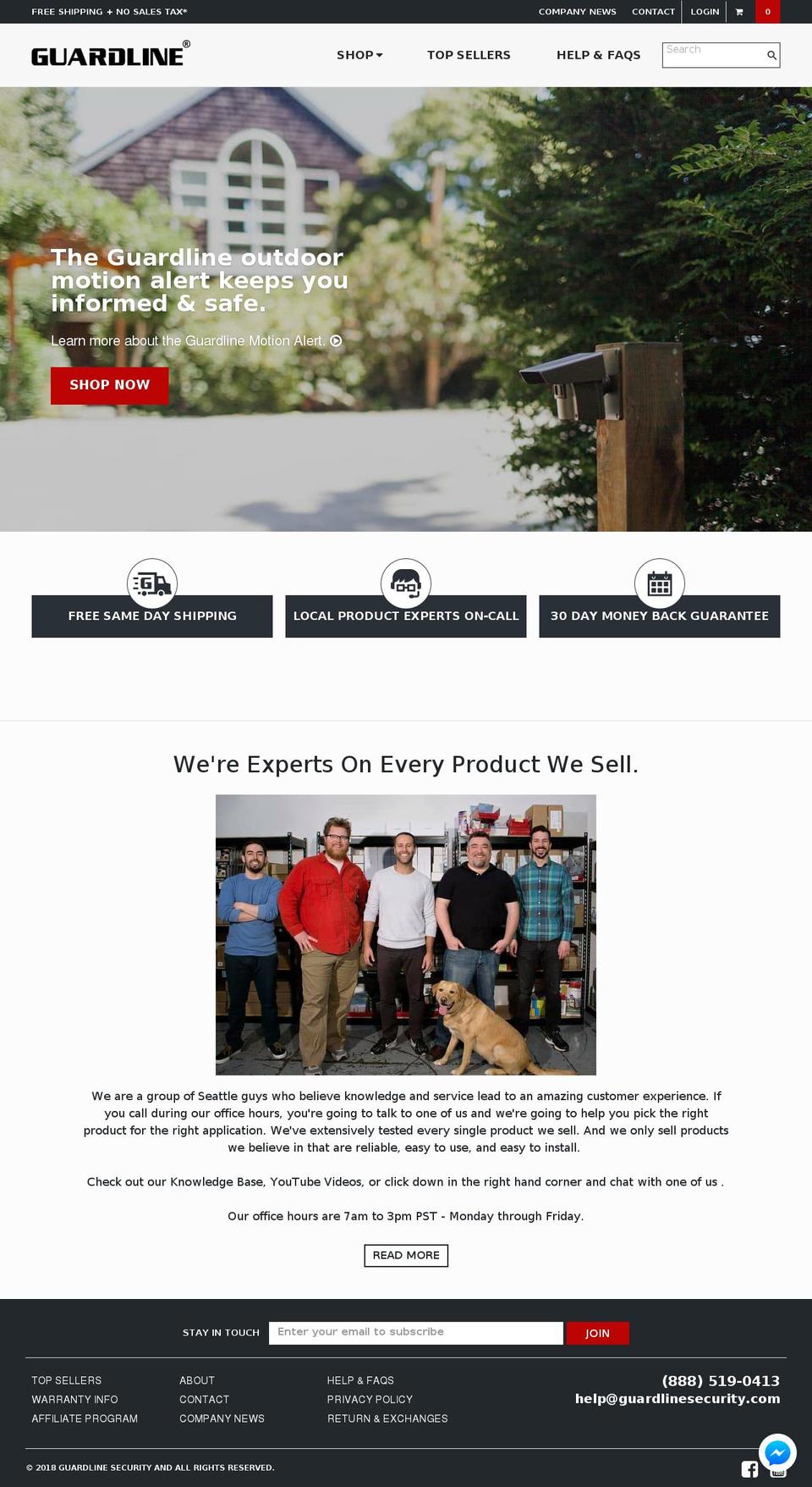 guardlineelectronics.com — Shopify storefront screenshot