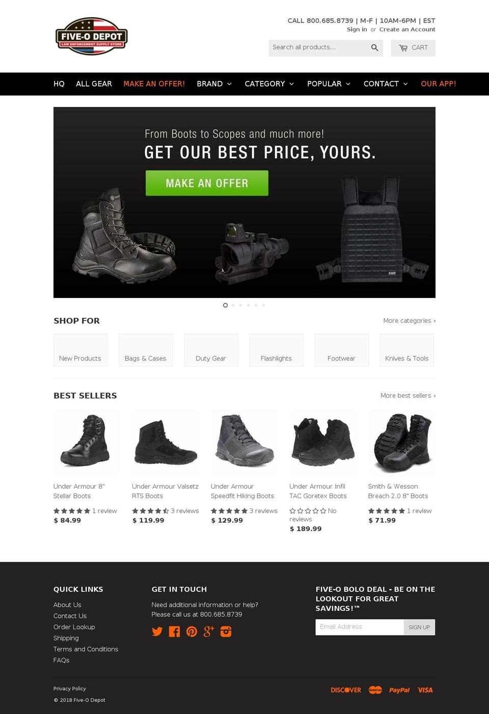 [DEV-AN]Five-O MAIN Theme - July 5 2018 Shopify theme site example guardsgear.com