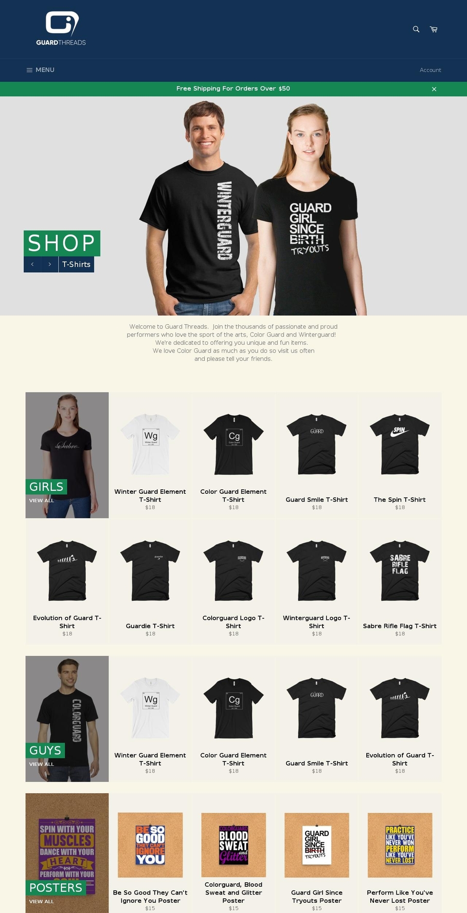 guardtees.com shopify website screenshot