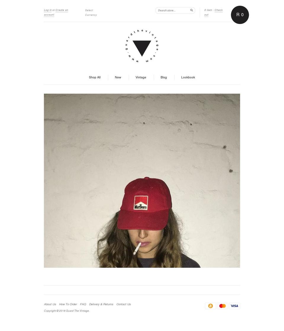 guardthevintage.com shopify website screenshot