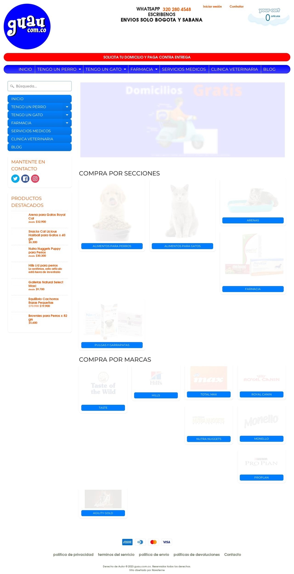 guau.com.co shopify website screenshot