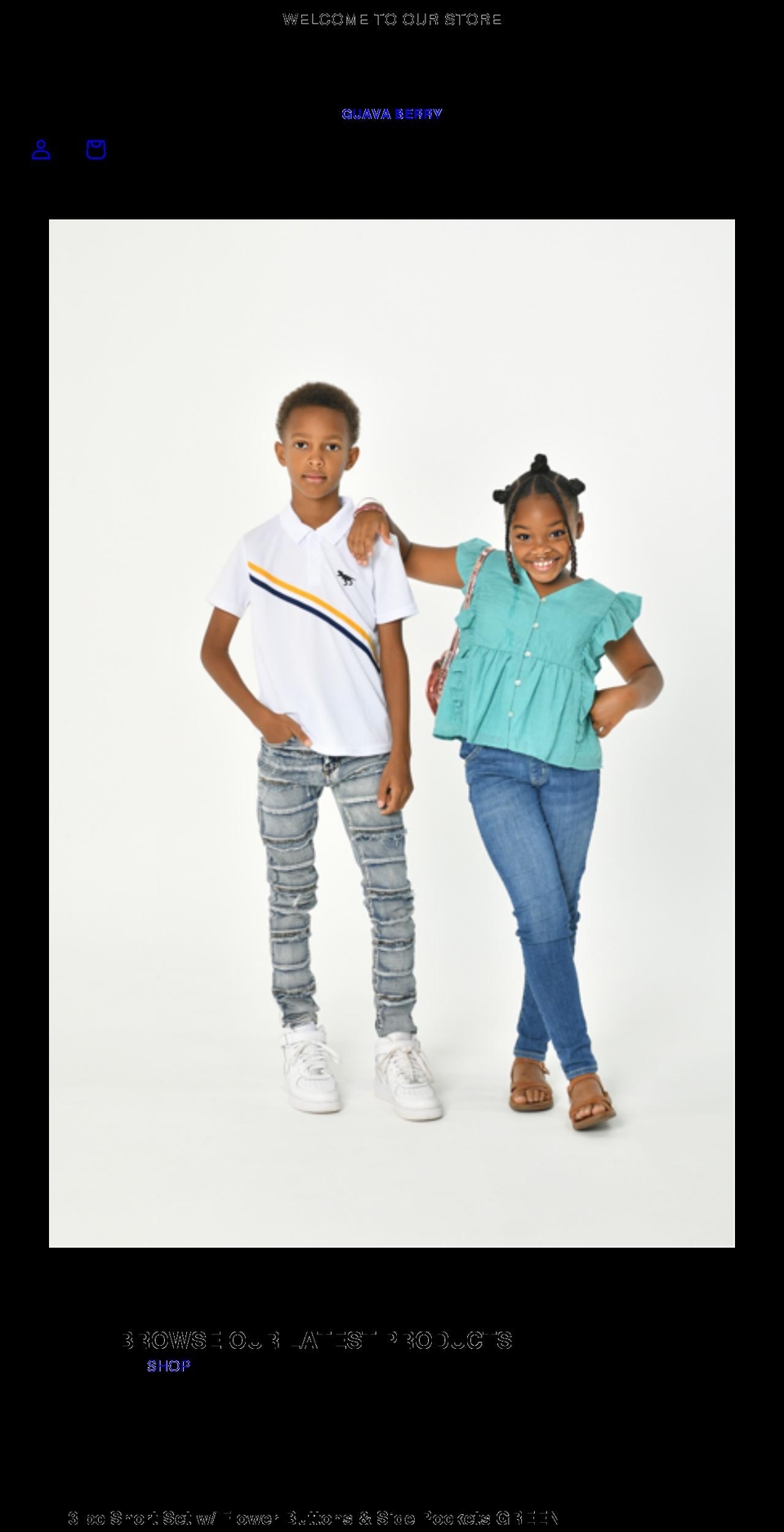 guavaberrykids.com shopify website screenshot