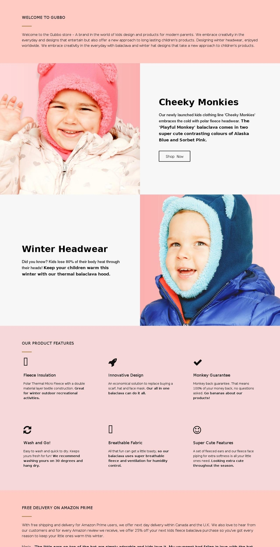 gubbos.com shopify website screenshot