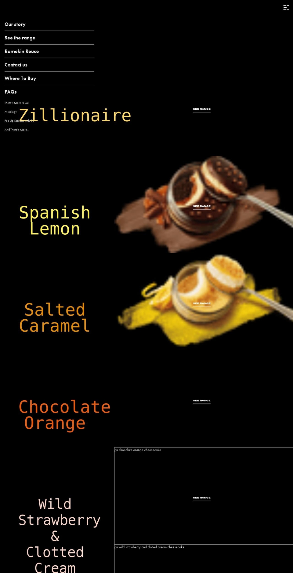 gudesserts.com shopify website screenshot