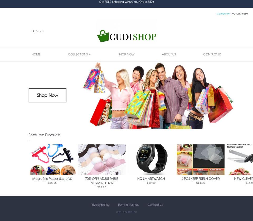 gudishop.com shopify website screenshot