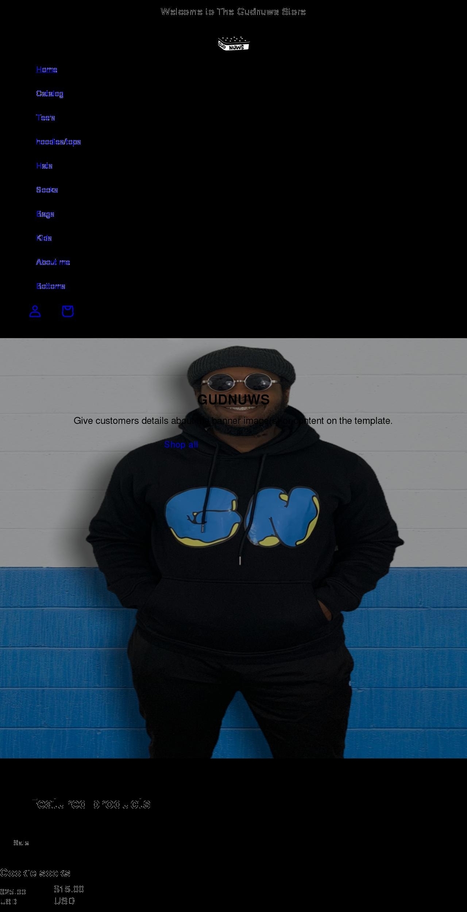 gudnuws.com shopify website screenshot