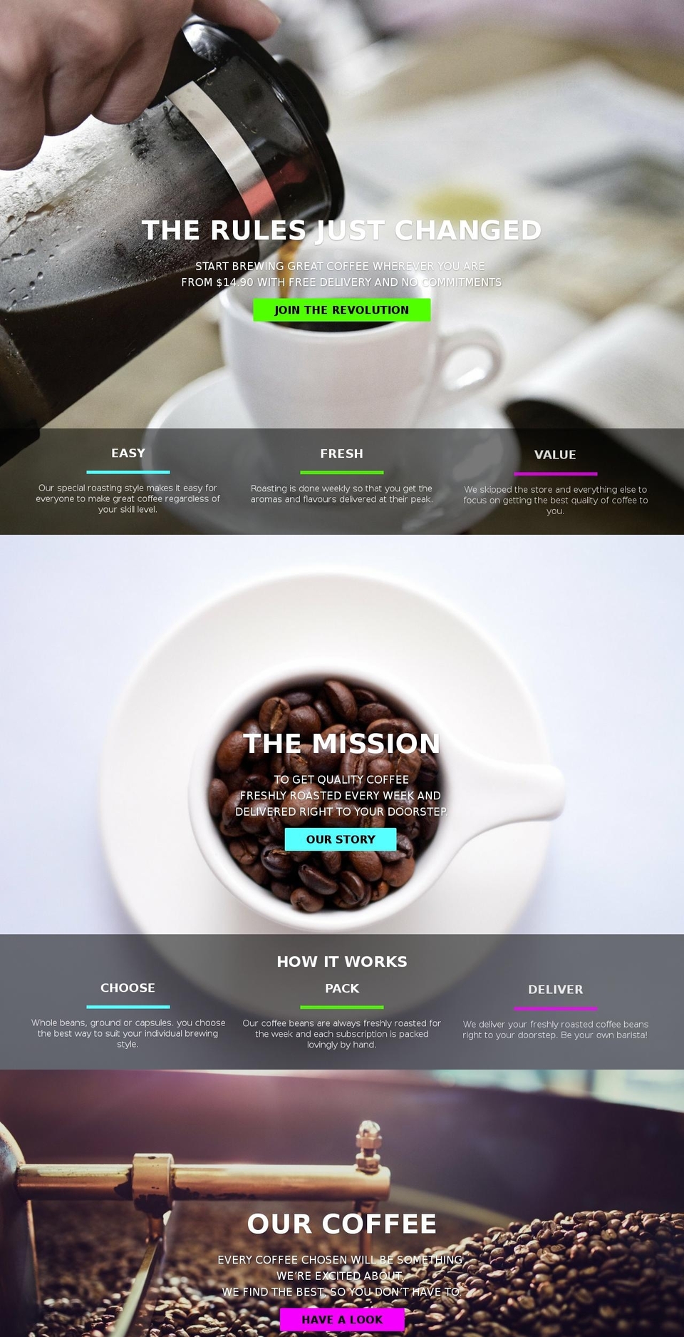guerillacoffee.com — Shopify storefront screenshot