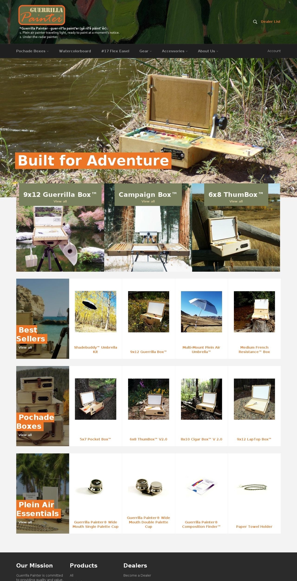 guerillapainter.com — Shopify storefront screenshot