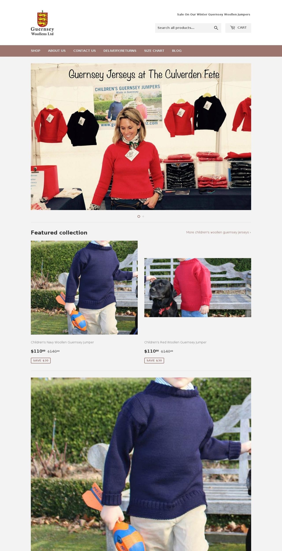 guernseyjersey.com shopify website screenshot