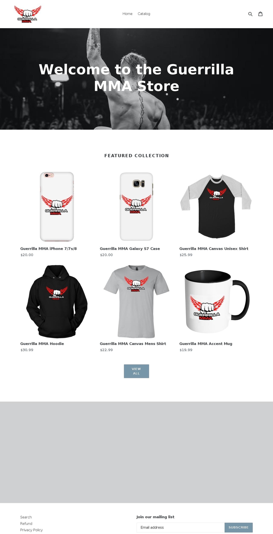 guerrillammastore.com — Shopify storefront screenshot