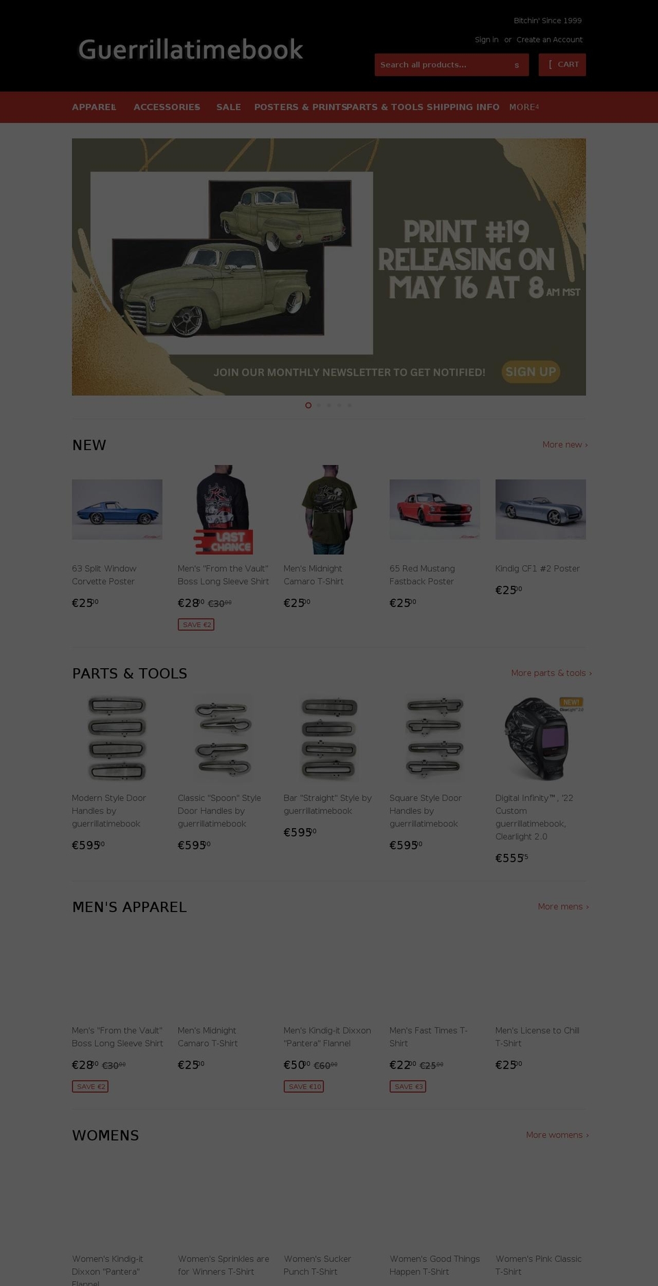New Store Front Shopify theme site example guerrillatimebook.com