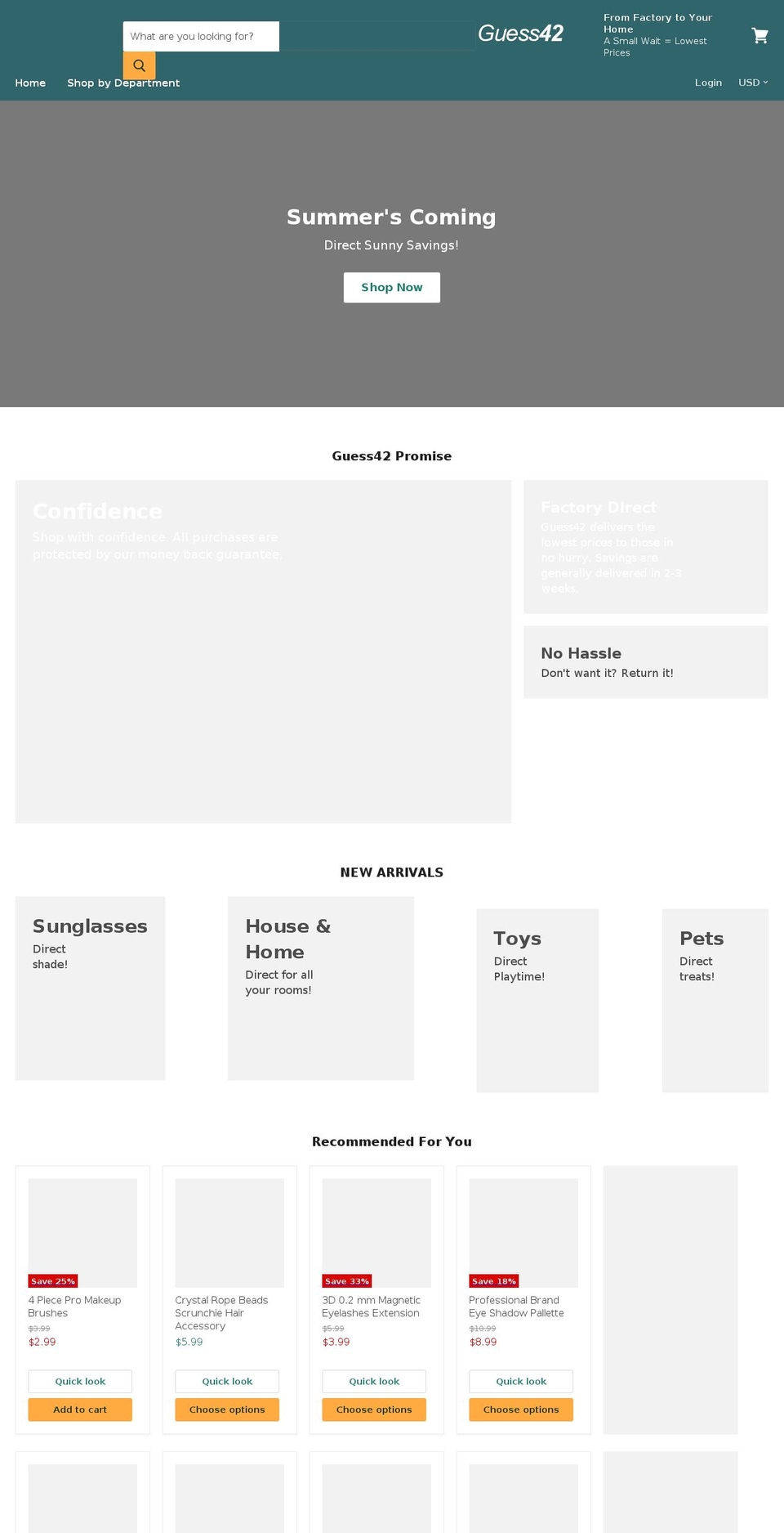 guess42.com — Shopify storefront screenshot
