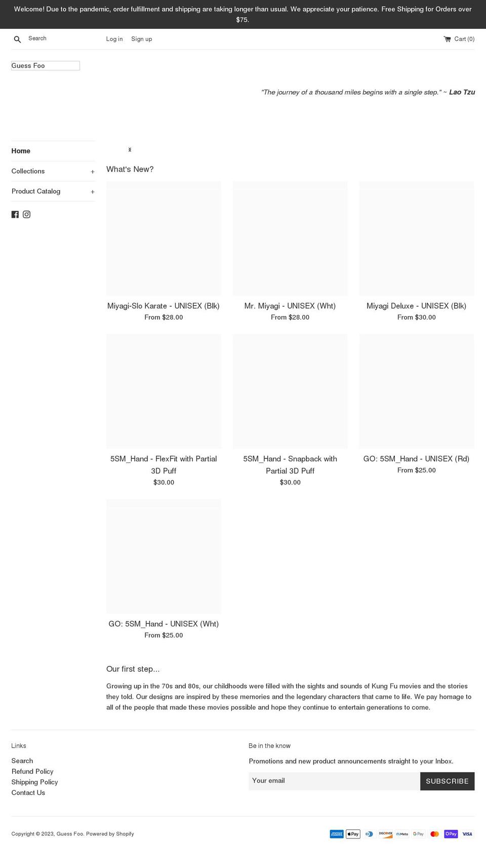 guessfoo.com shopify website screenshot