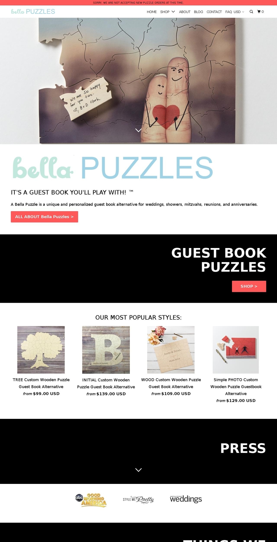 guestbookpuzzles.com — Shopify storefront screenshot