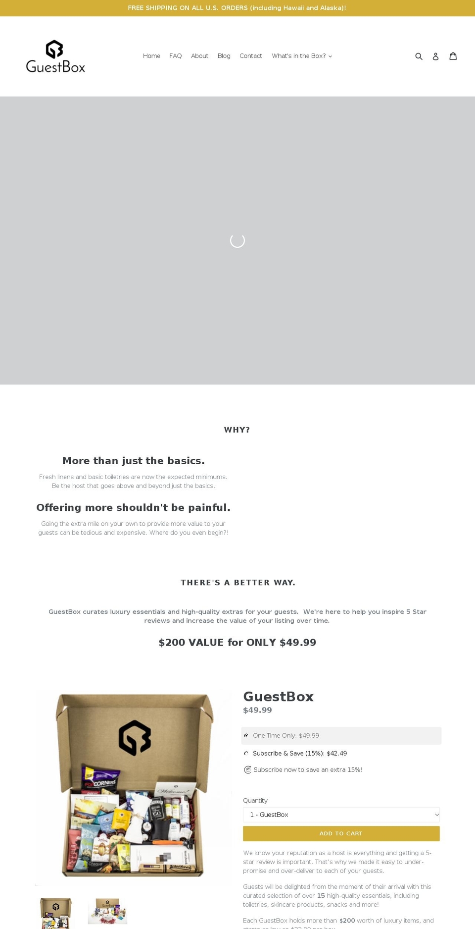 guestbox.co shopify website screenshot