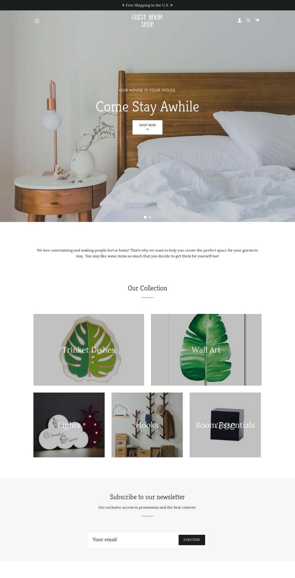 guestroomshop.com shopify website screenshot