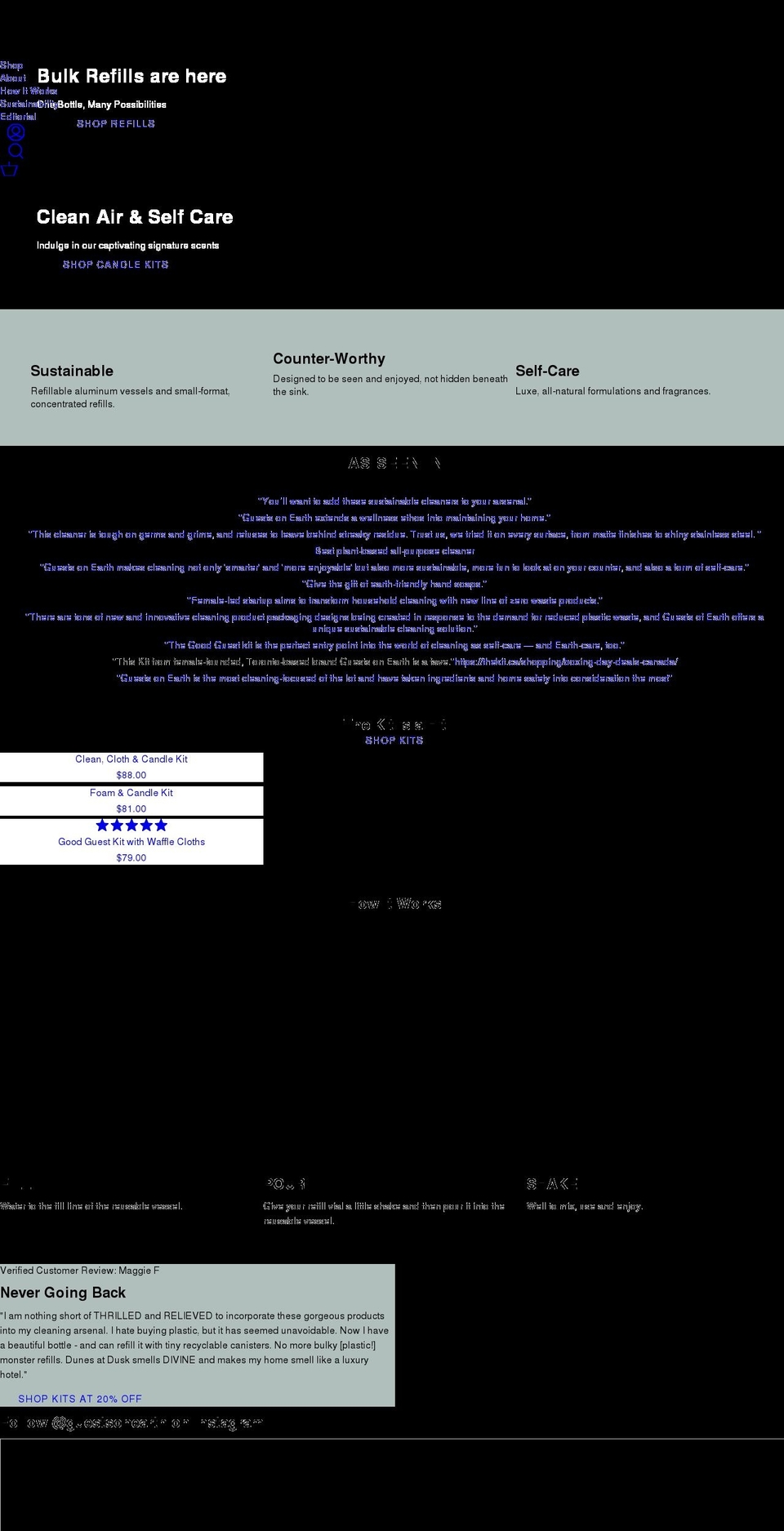 guestsonearth.com shopify website screenshot
