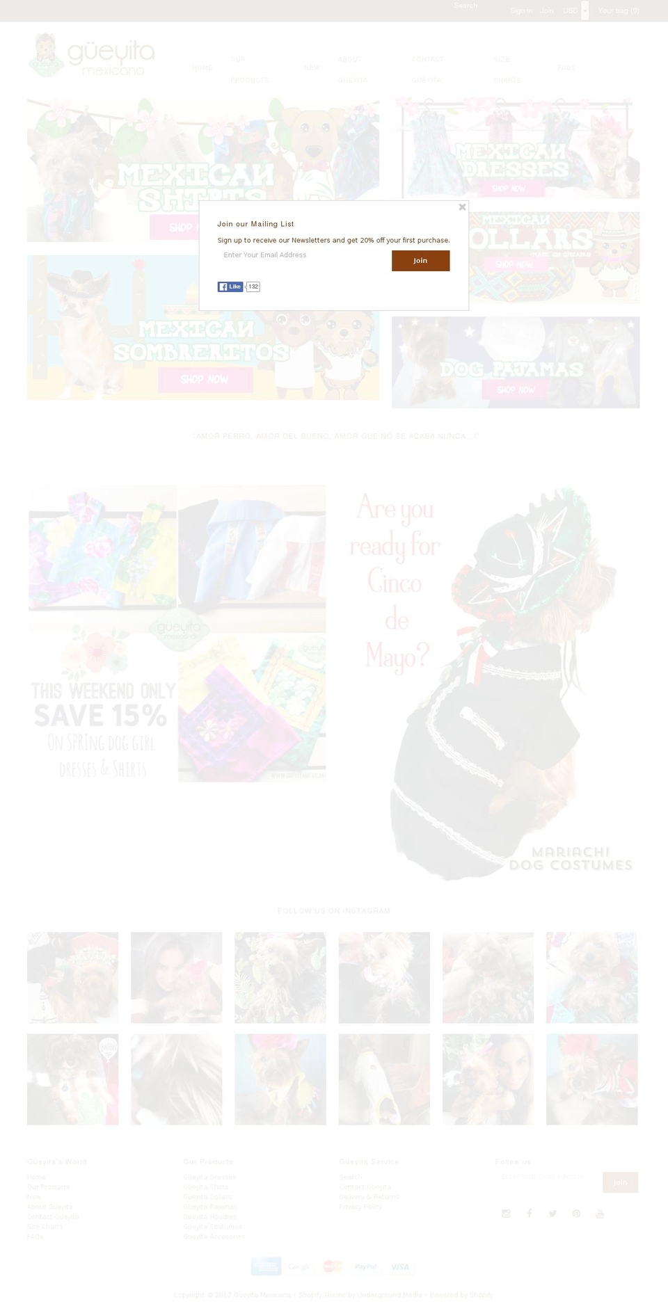 gueyitamexicana.com shopify website screenshot