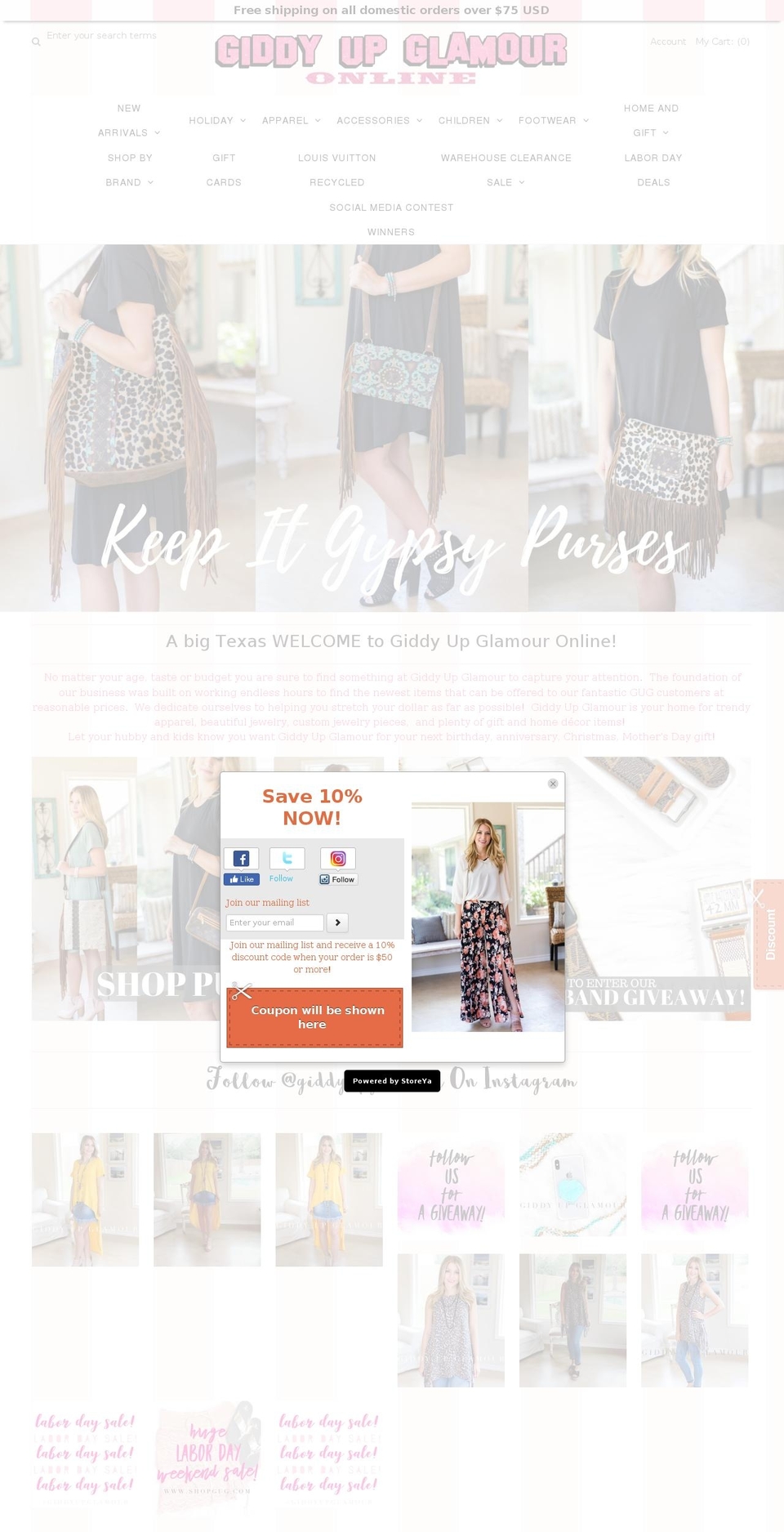 gugtexas.com — Shopify storefront screenshot