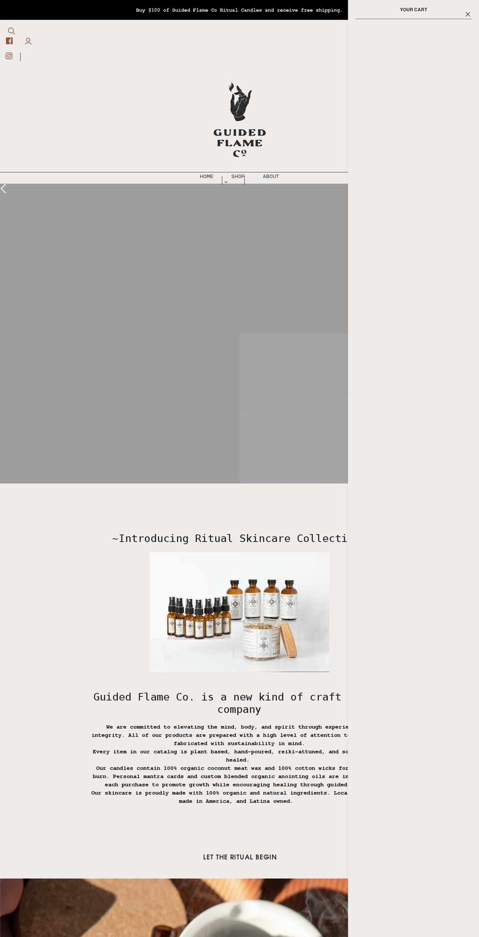 guidedflame.co shopify website screenshot