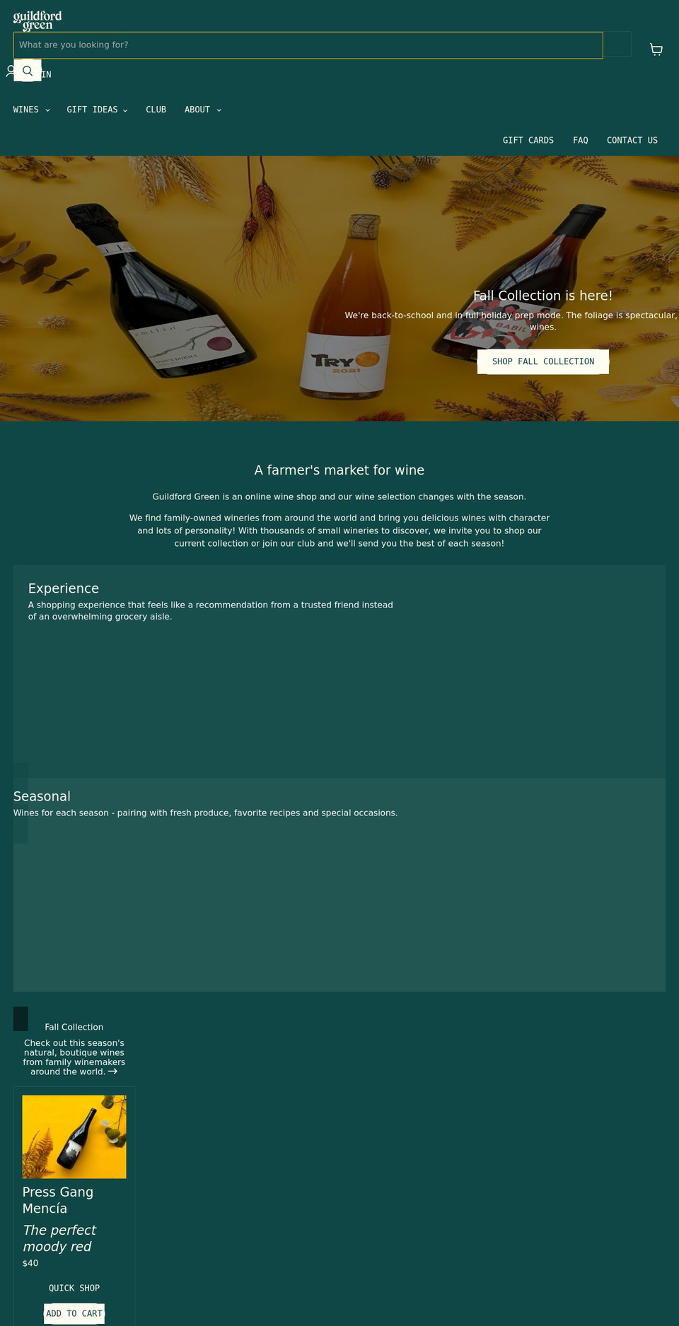 guildfordgreen.com shopify website screenshot