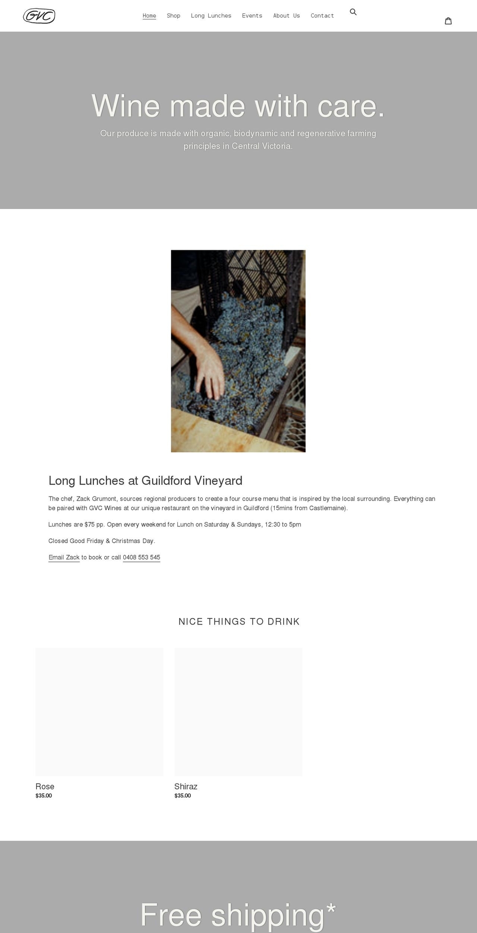 guildfordvineyard.com.au shopify website screenshot