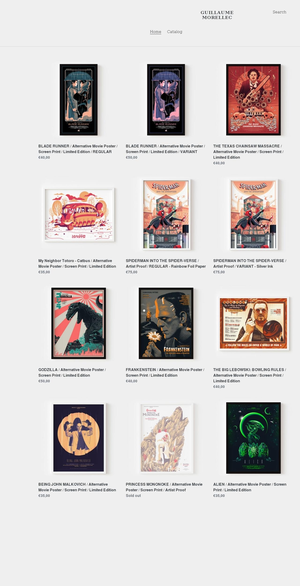 guillaume-morellec.myshopify.com shopify website screenshot