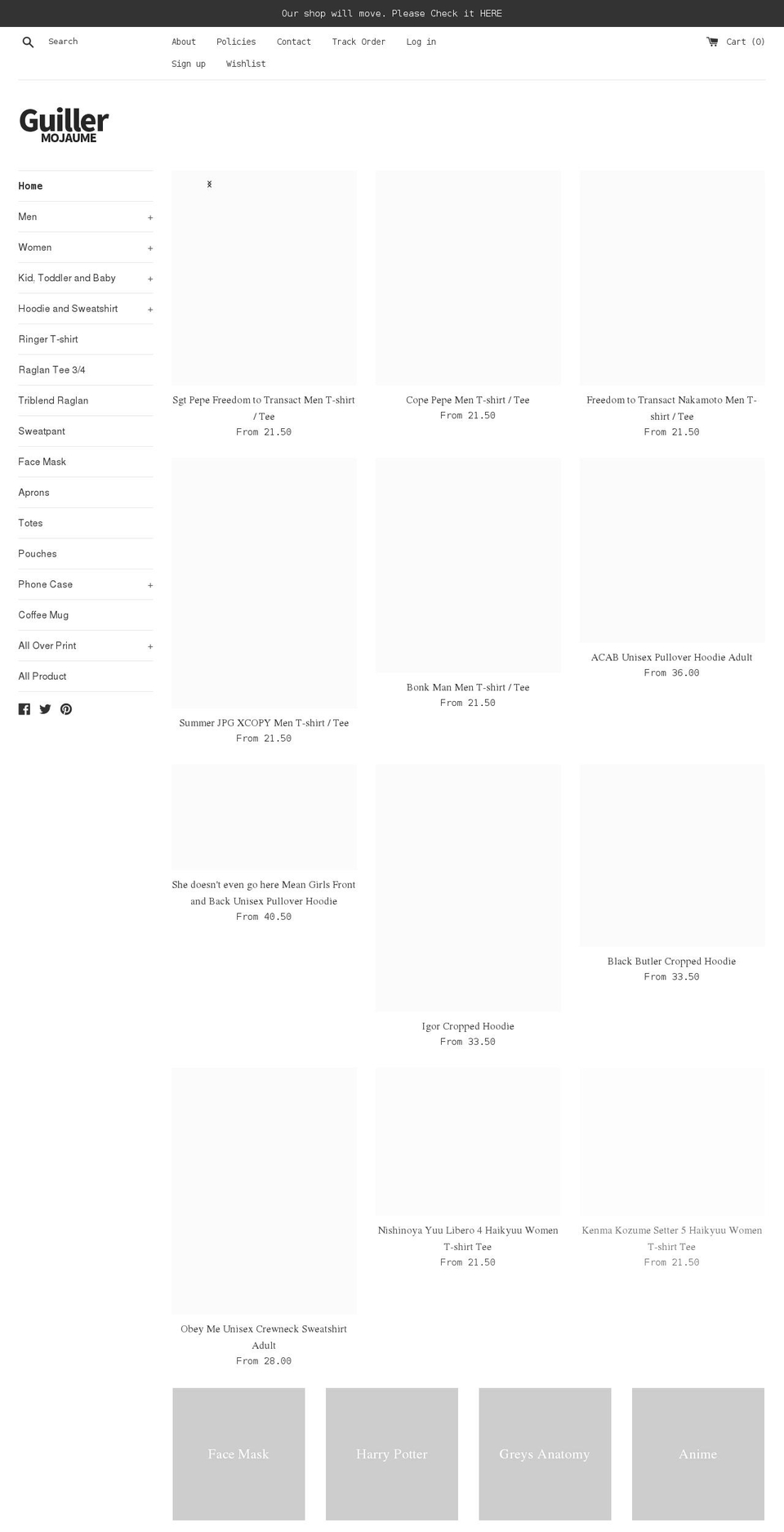 guillermojaume.com shopify website screenshot