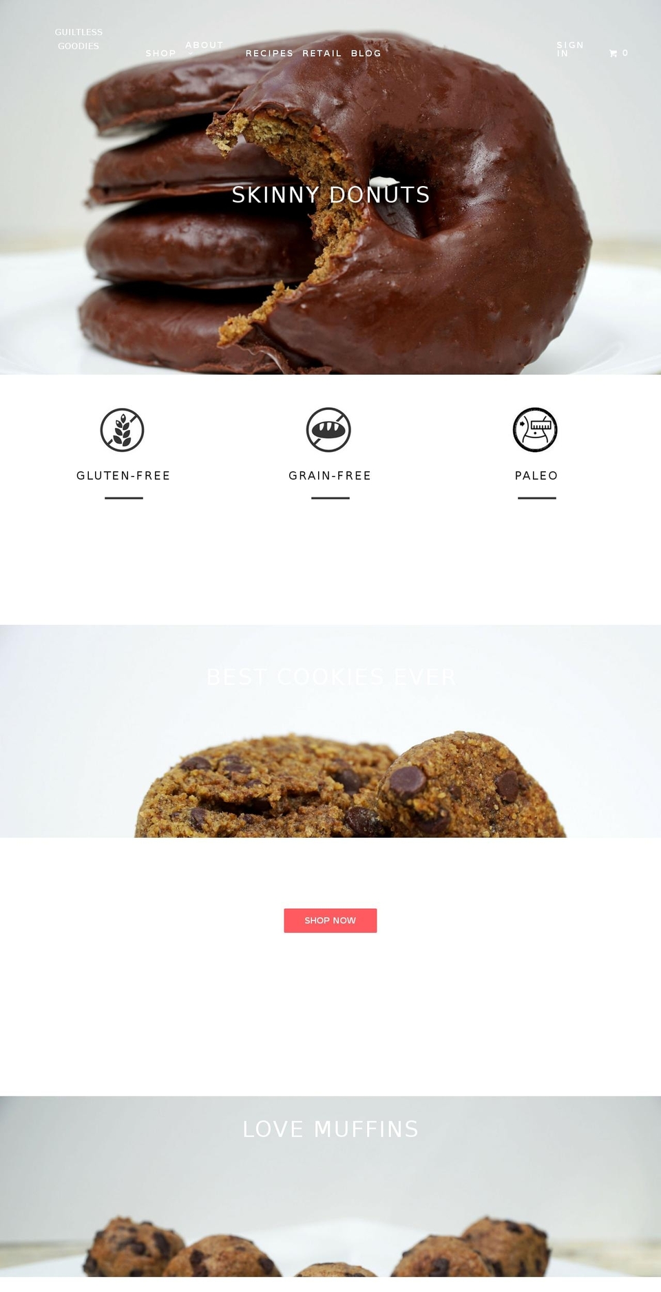 guiltlesspizzadiet.com shopify website screenshot