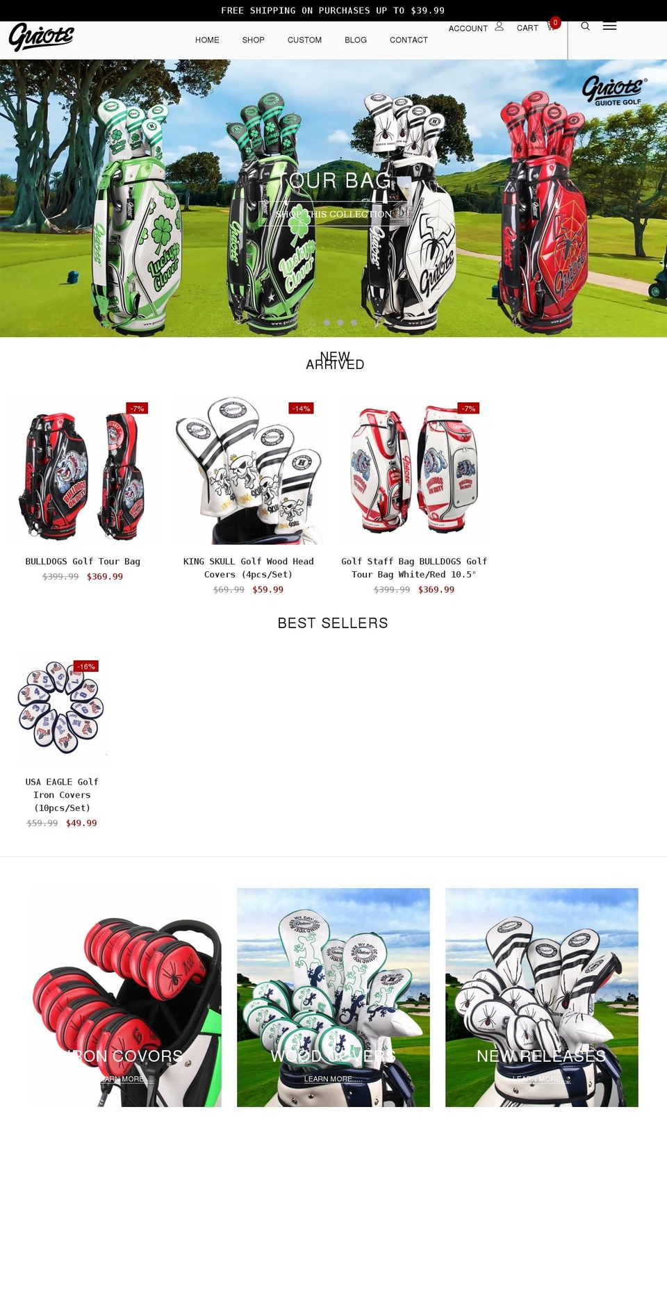 WATCHES Shopify theme site example guiotegolf.com