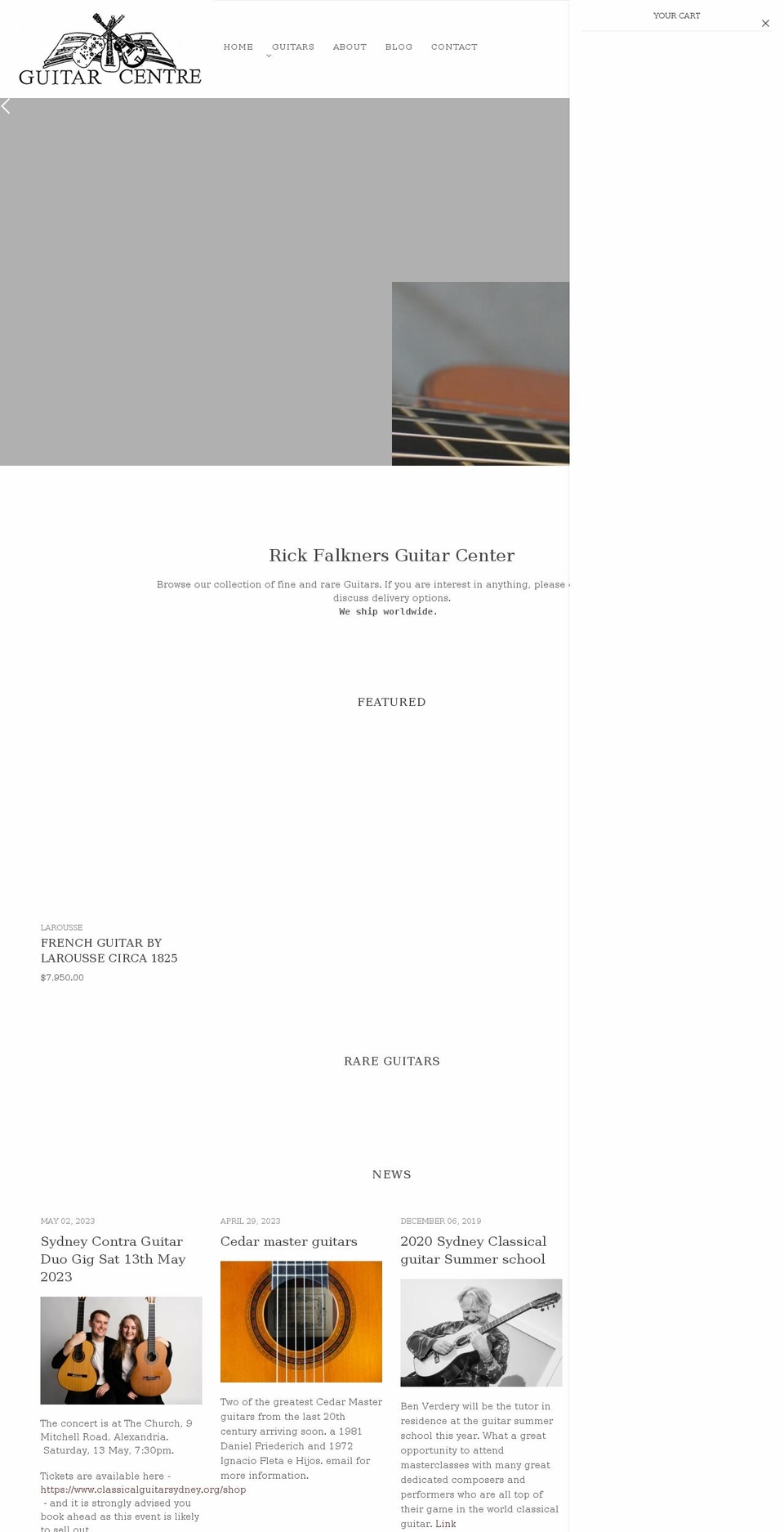 guitarcentre.com.au shopify website screenshot