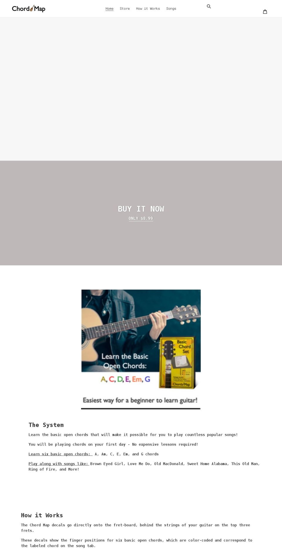 guitarchordmap.com shopify website screenshot