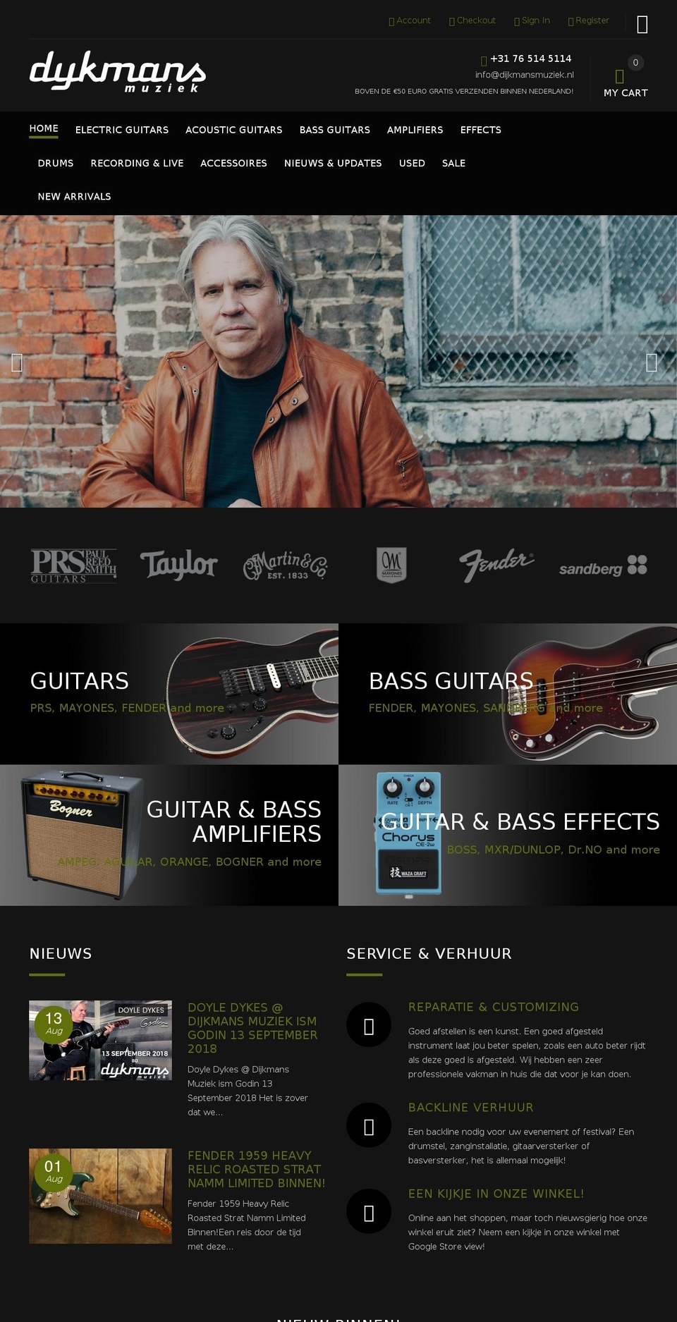 Dijkmans Muziek (original) Shopify theme site example guitarcustomcollection.com