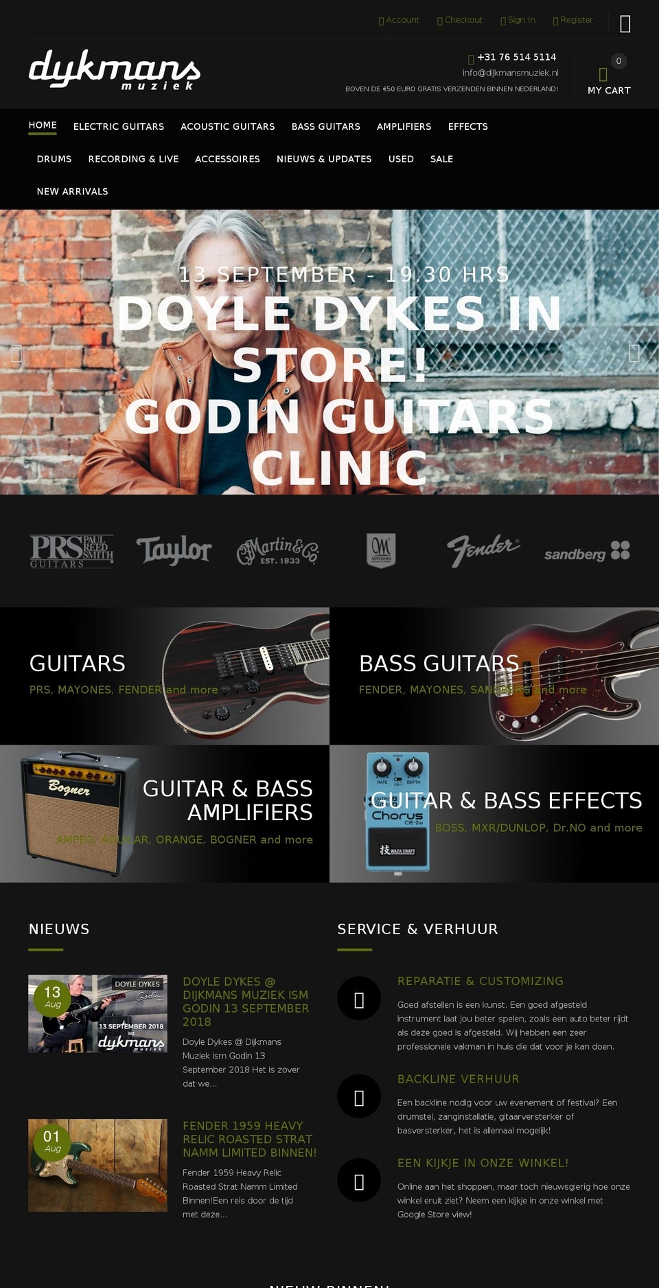 Dijkmans Muziek (original) Shopify theme site example guitarcustomcollection.net