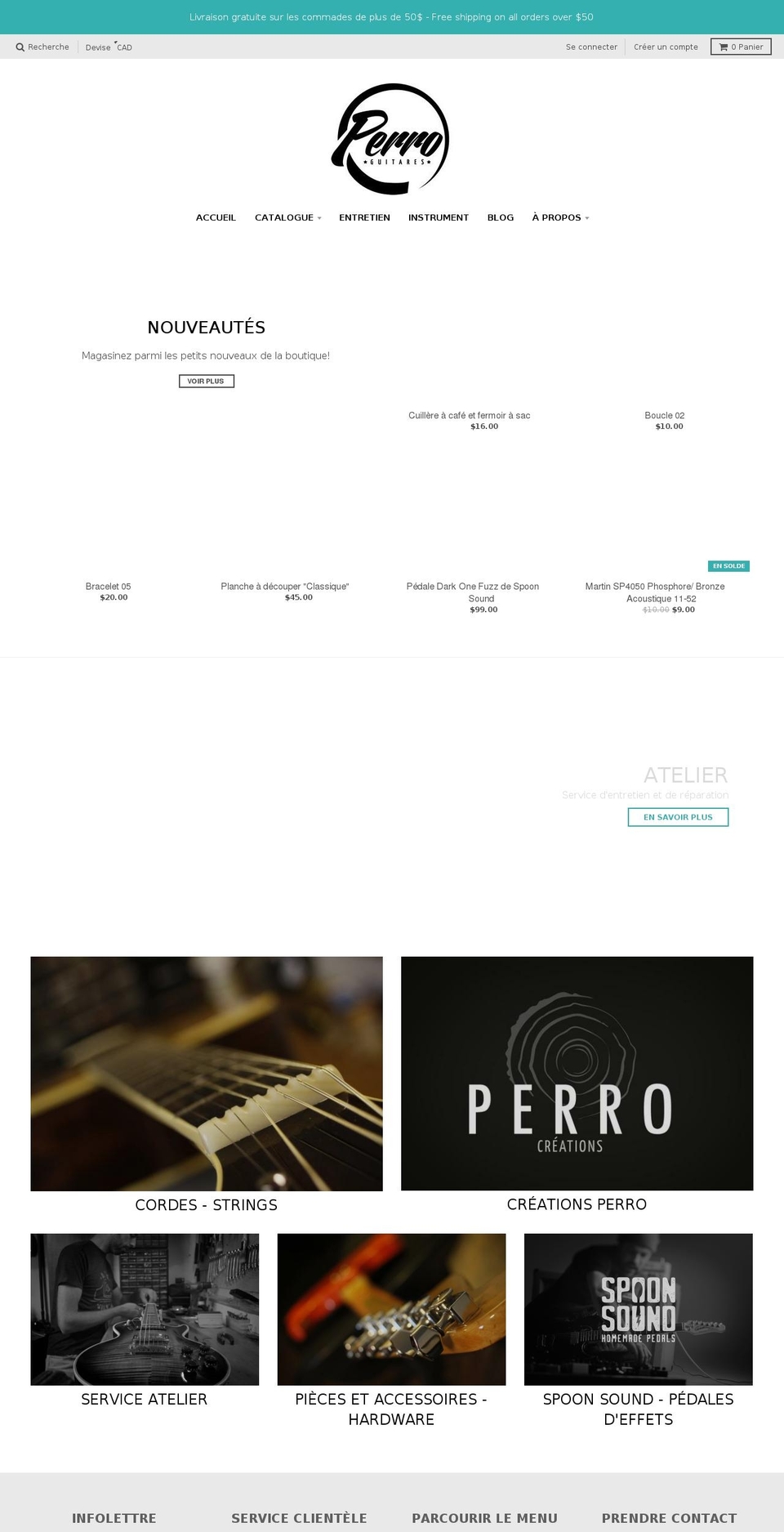 guitaresperro.com shopify website screenshot