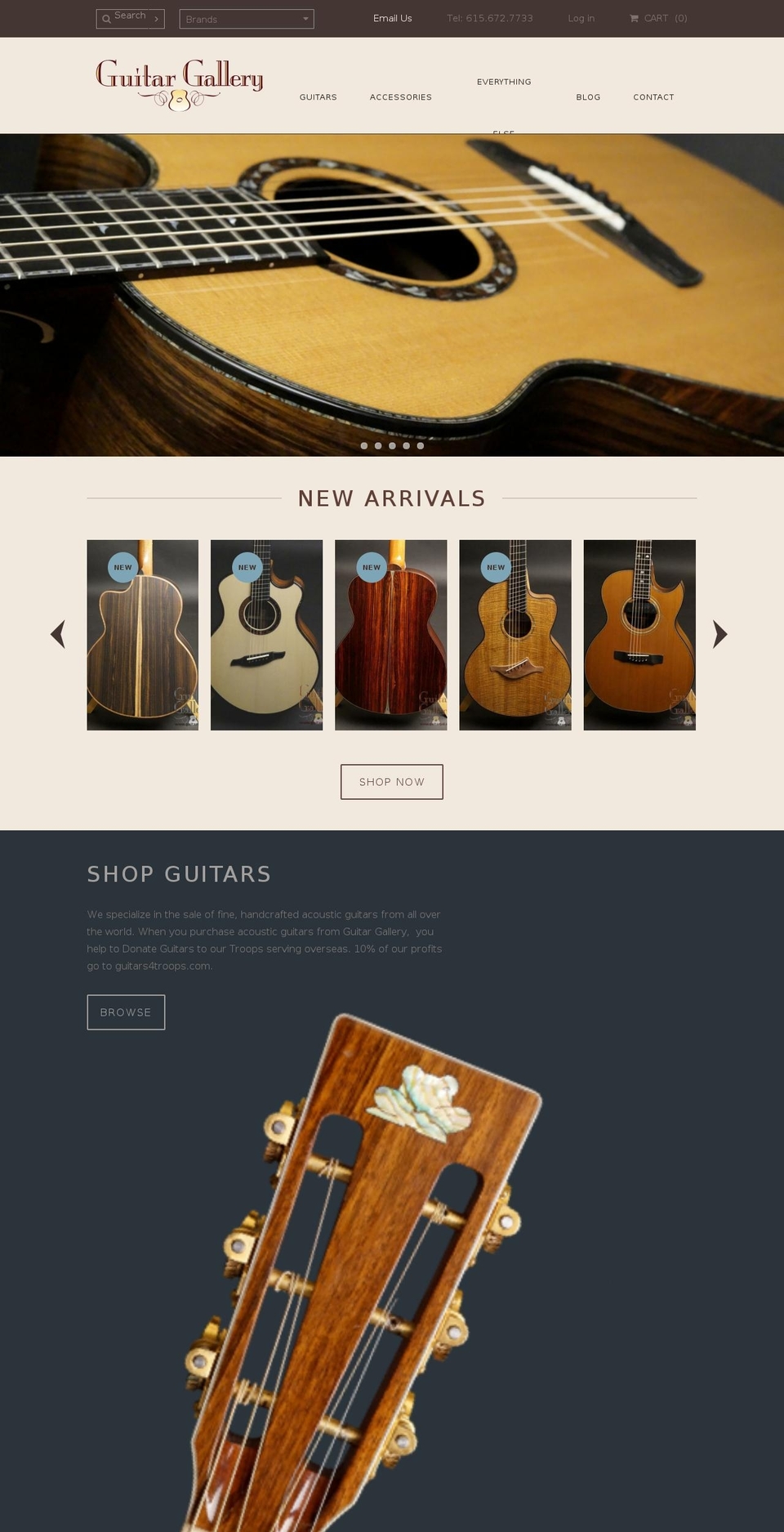 Guitar Gallery Shopify theme site example guitargallerytn.com