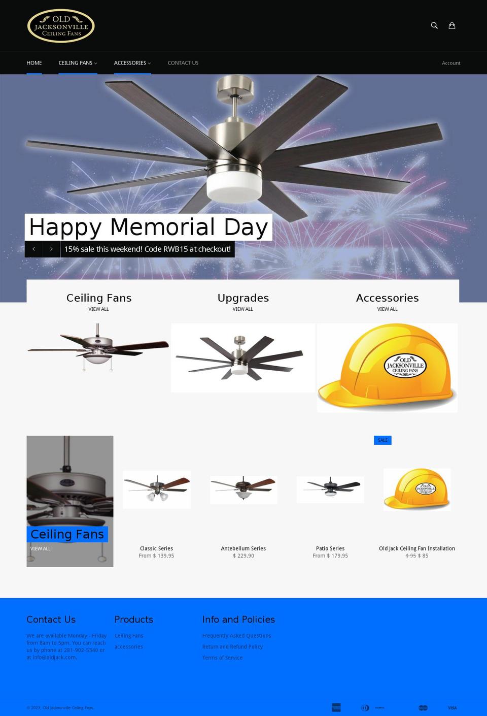 gulf-coast-fan-light.myshopify.com shopify website screenshot