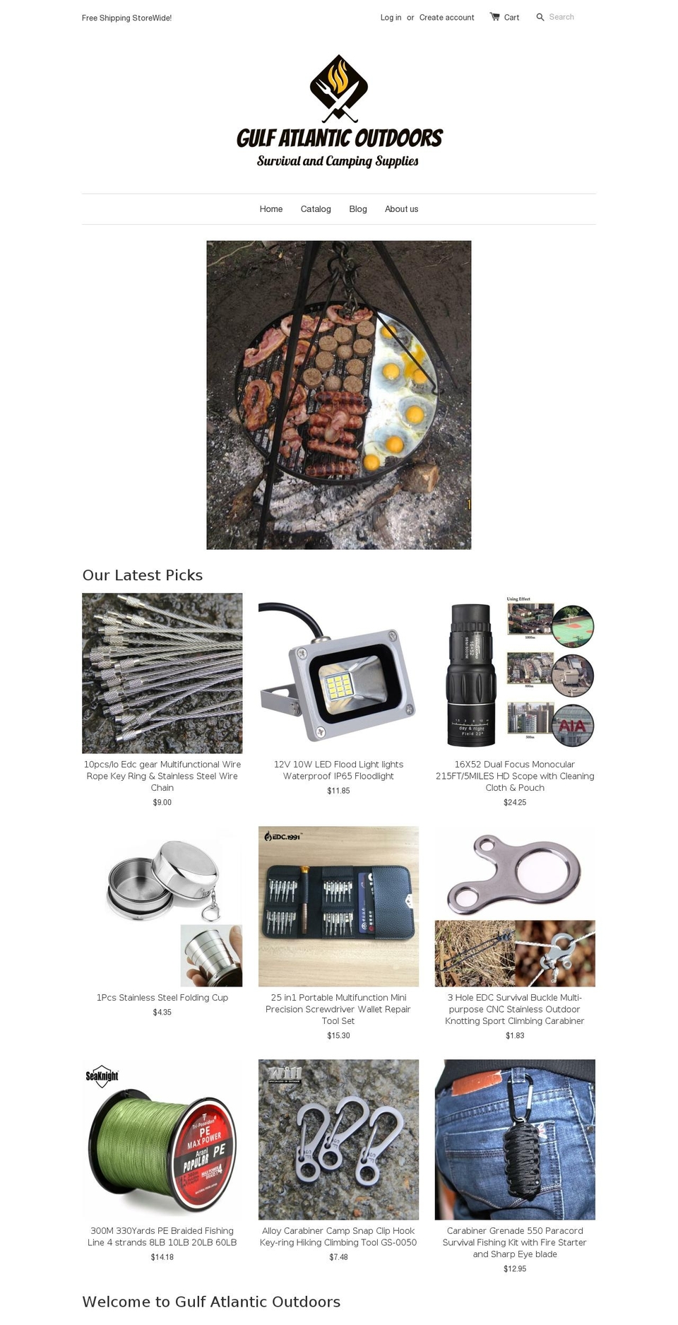 gulfatlanticoutdoors.com shopify website screenshot
