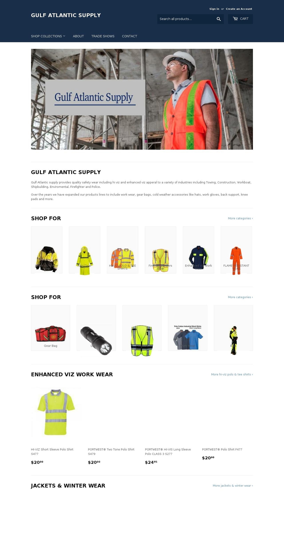 gulfatlanticsupply.com shopify website screenshot