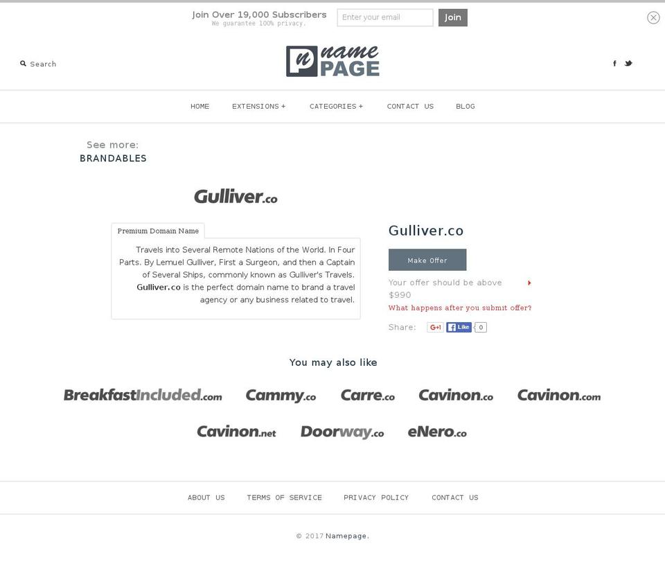 gulliver.co shopify website screenshot