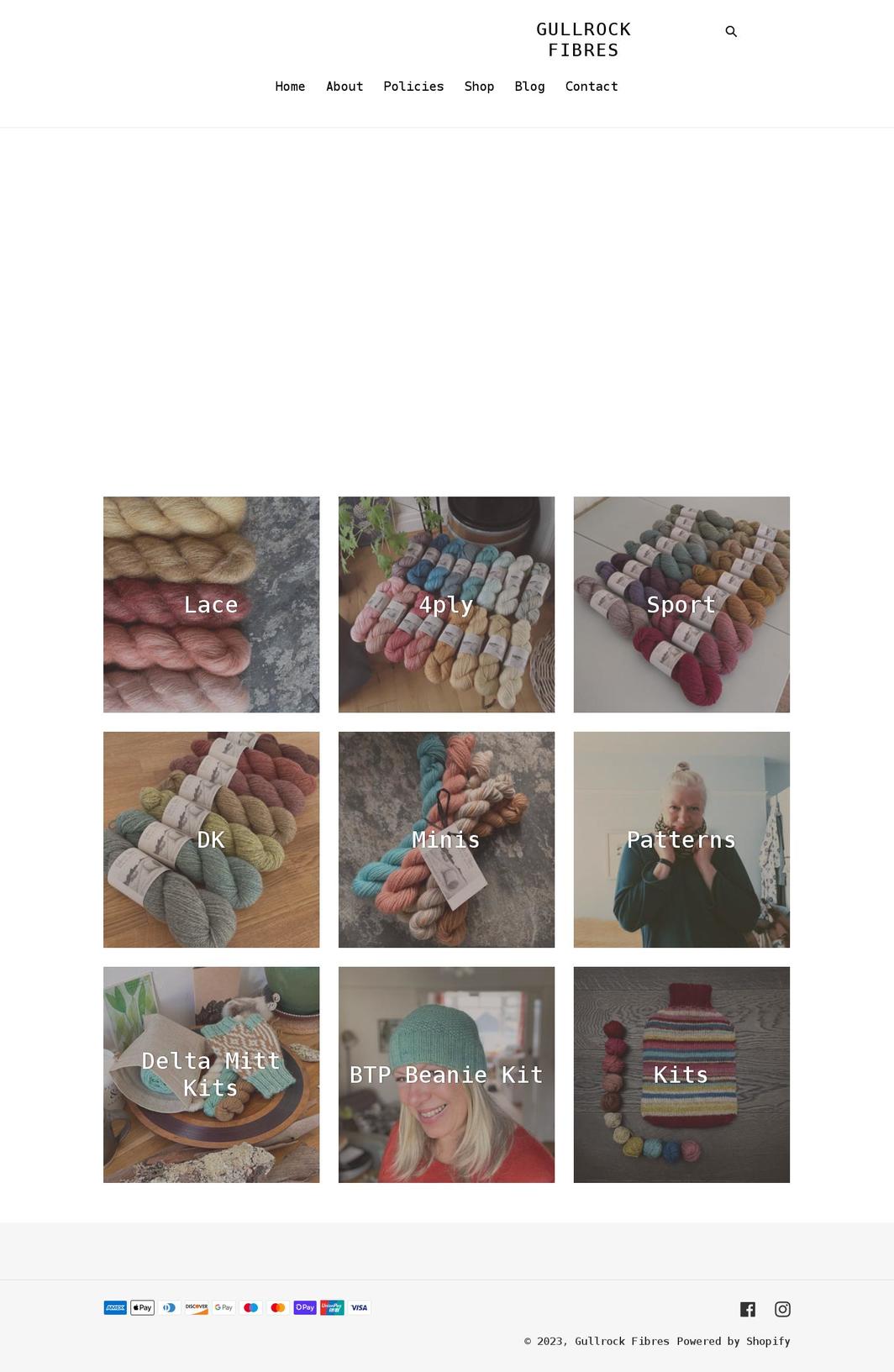 gullrockfibres.com shopify website screenshot