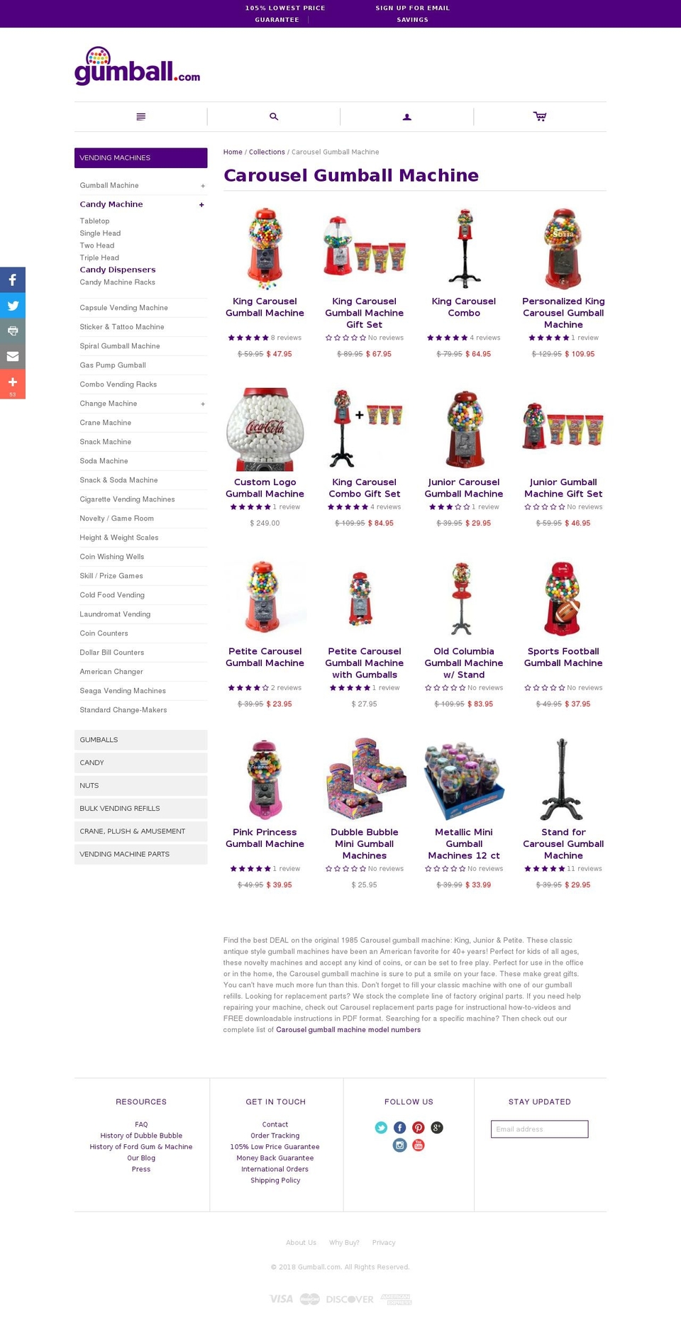 gumballinc.com — Shopify storefront screenshot