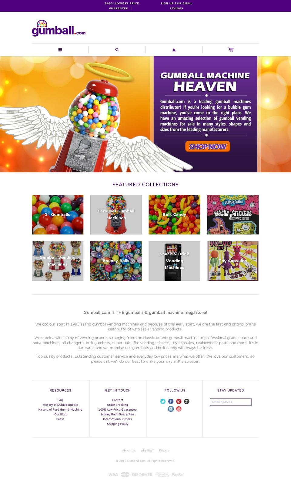 gumbals.com shopify website screenshot