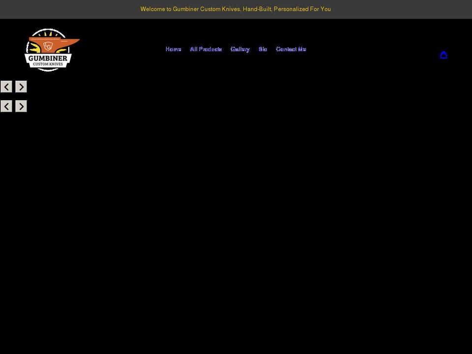 gumbinercustomknives.com shopify website screenshot