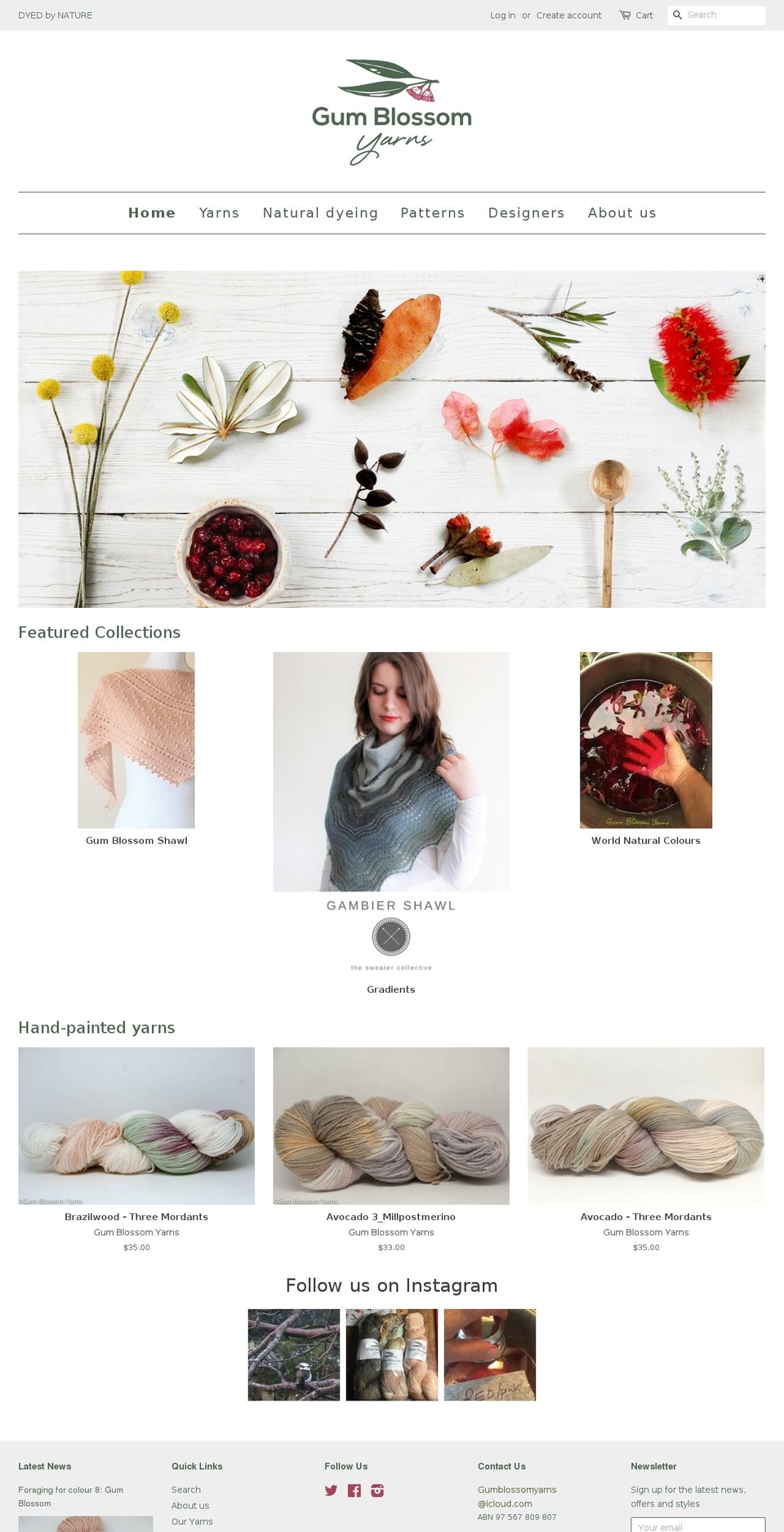 gumblossomyarns.com — Shopify storefront screenshot