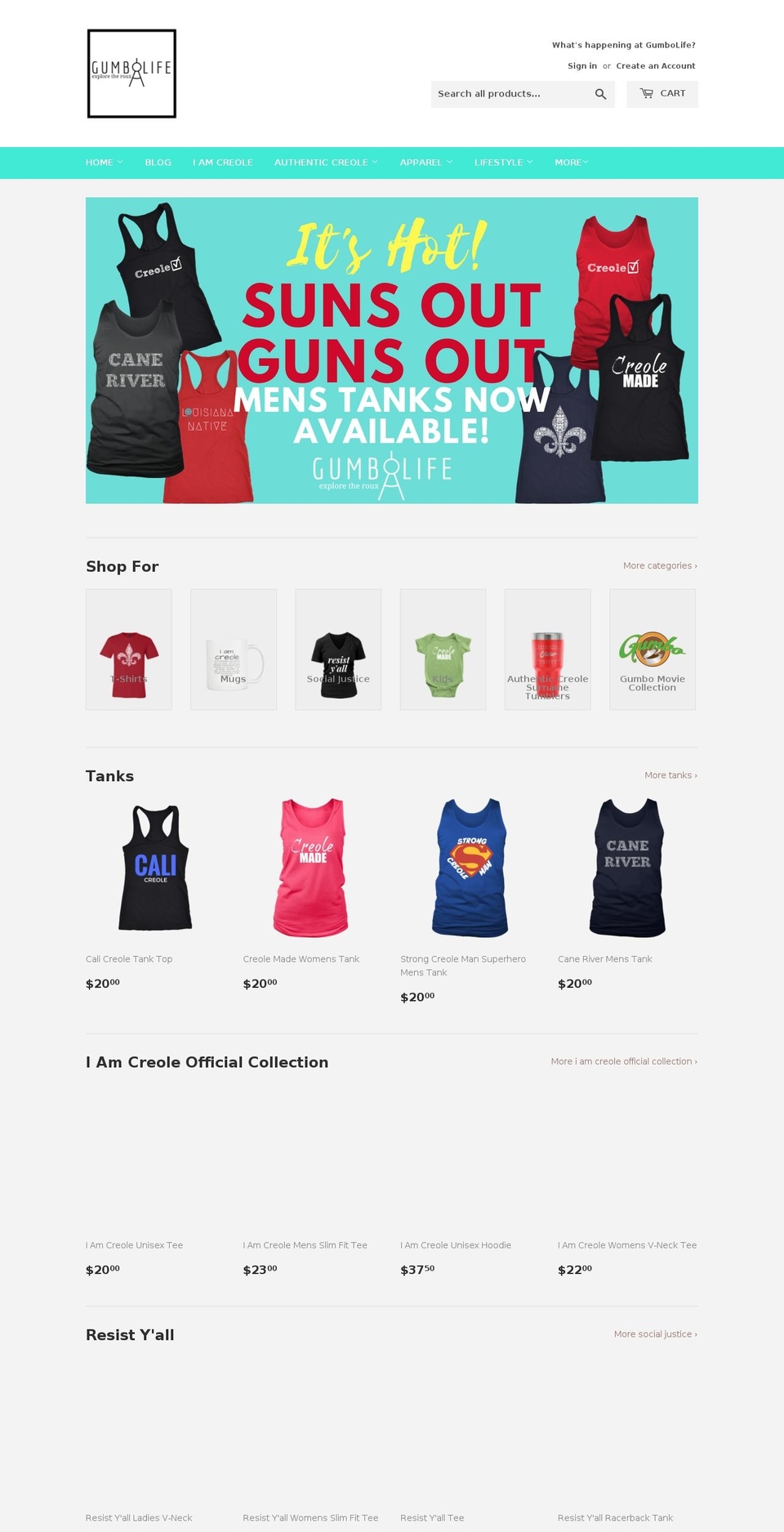gumbolifeshop.com shopify website screenshot