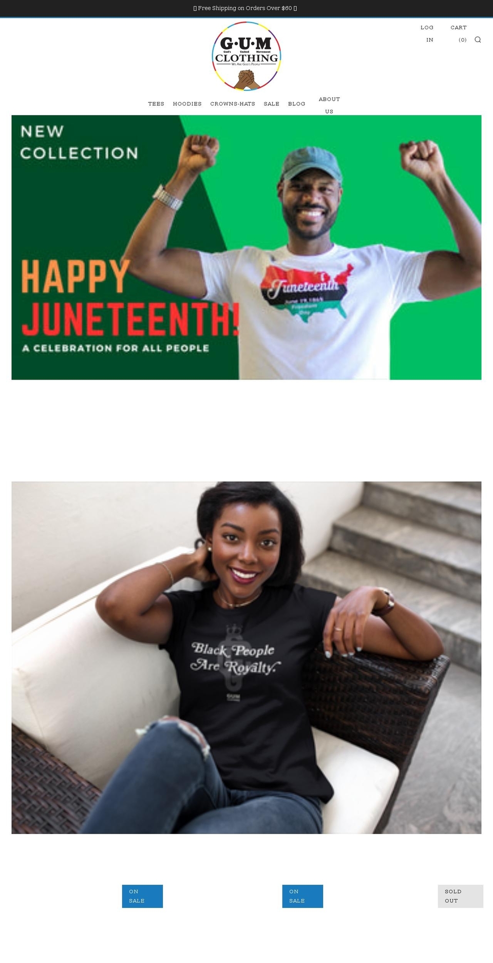 gumclothing.com shopify website screenshot