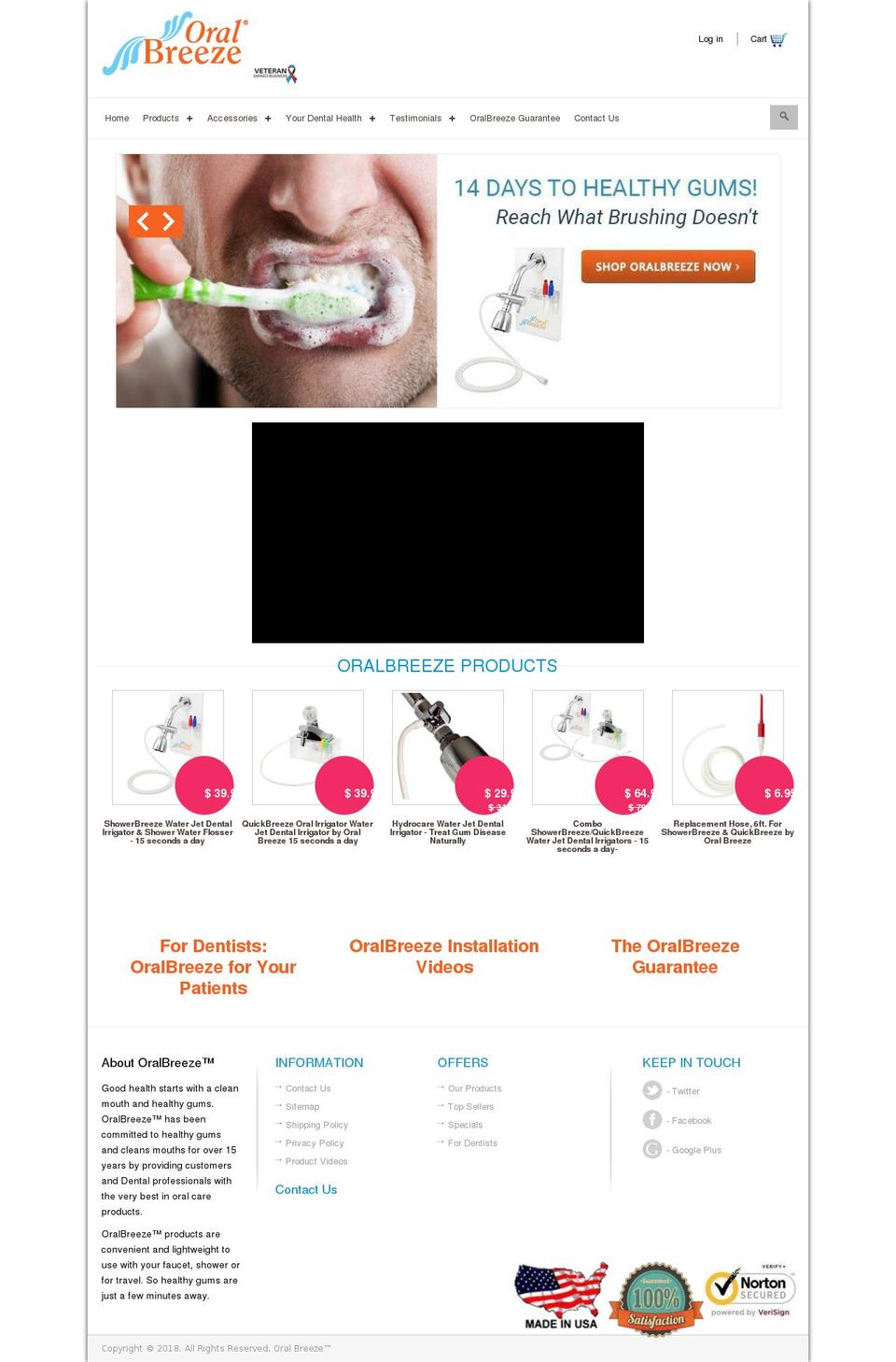 OralBreeze Shopify theme site example gumdisease.solutions